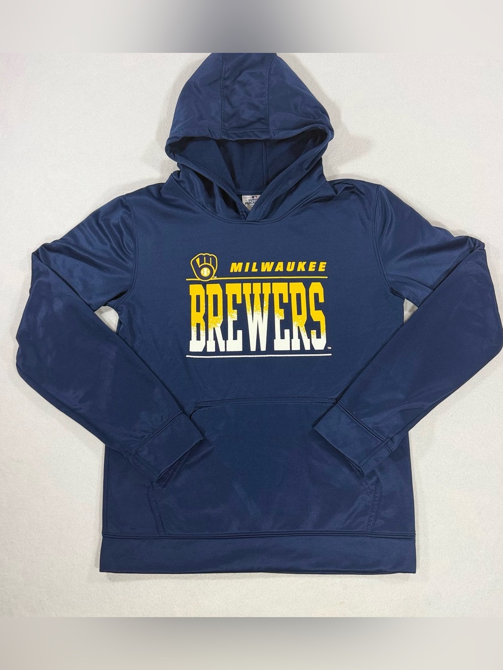 Genuine Merchandise Milwaukee Brewers Baseball Youth Navy Hoodie Size XL